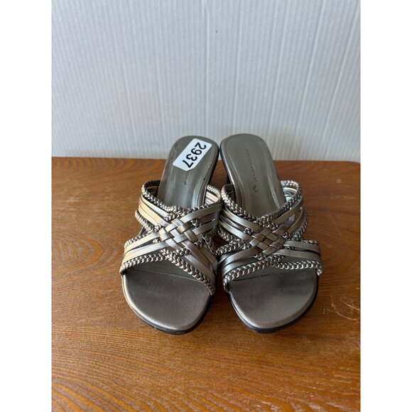 Predictions Women's  Charming Metallic Slide Sandals  Size 6W Sku 2937 - Picture 2 of 6